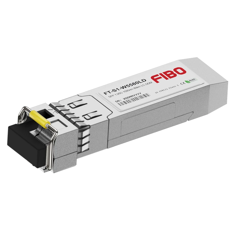 SFP Трансивер FIBO 1000BASE-BX80-DA SFP модуль 1550/1490нм 80км